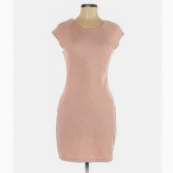 Speechless Pink Glitter Mini Dress | NWOT Cocktail / Formal | Size 7 - Picture 2 of 9